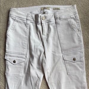 YMI White Cargo Anklet Pants